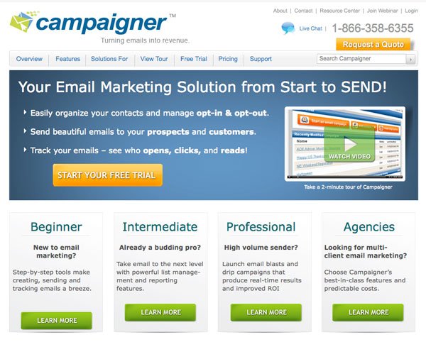 campaigner Email Marketing service provider