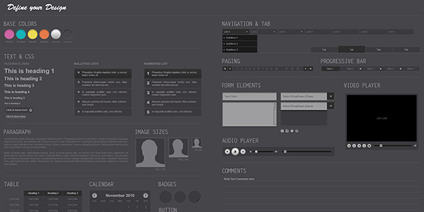 Midnight Free Photoshop UI Kit