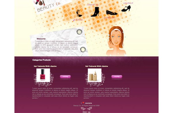 Beauty Co Free Website Template