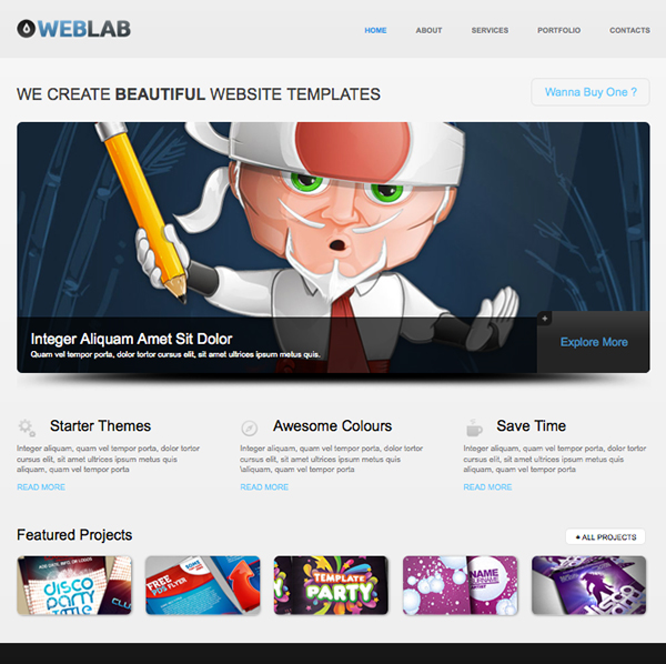 weblab free html5 website template