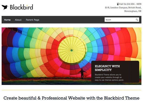 Free WordPress Themes Blackbird