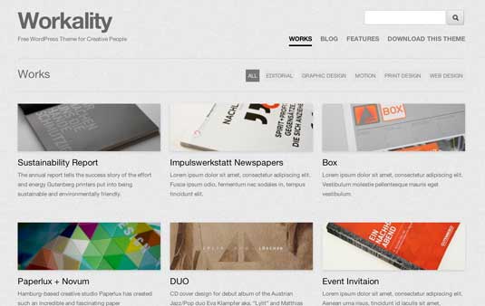 Workality: Free Responsive WordPress Portfolio Themes