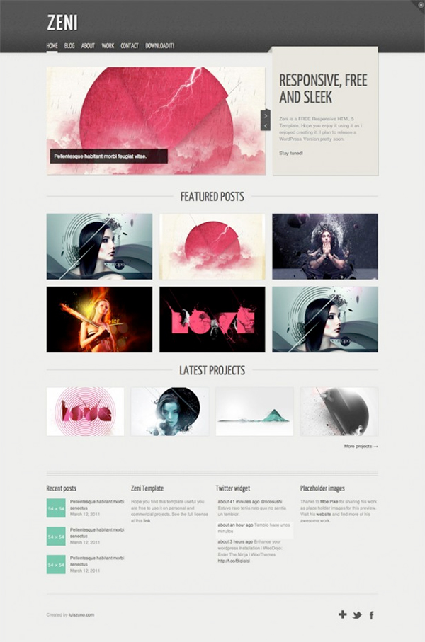 Free Html5 Template Zeni