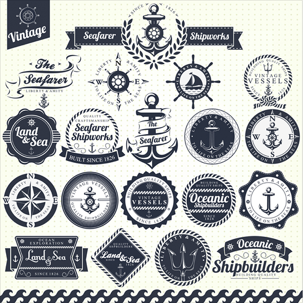 Free Vintage Nautical Vectors | Creative Beacon