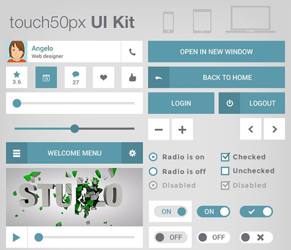 Touch50px UI Kit