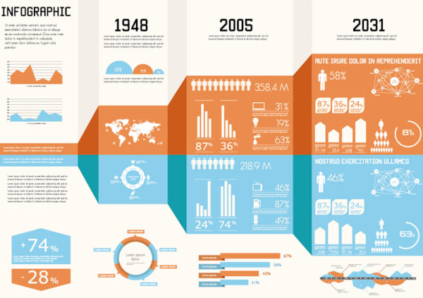 free infographic set statistics