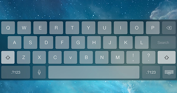 ios7 keyboard shift