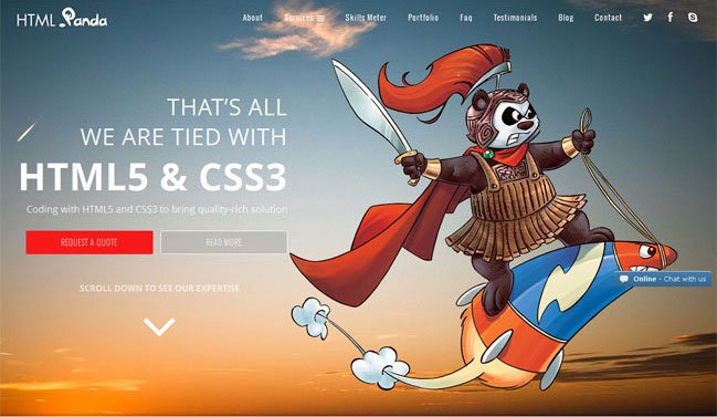 Landing Page Design: html panda
