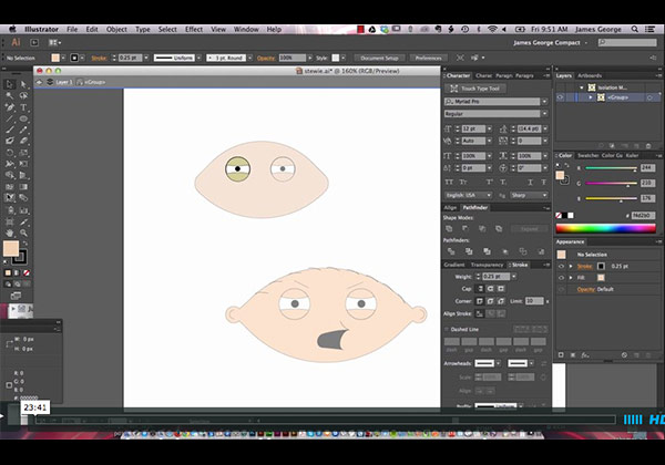 adobe illustrator cartoon character