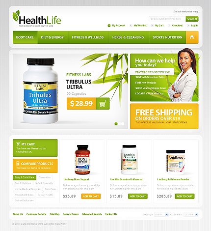 Nutrition Store Magento Theme
