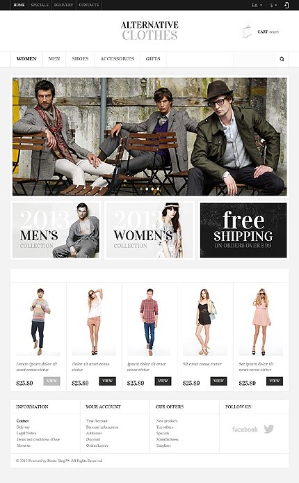 Alternative Clothes Responsive Store PrestaShop Theme