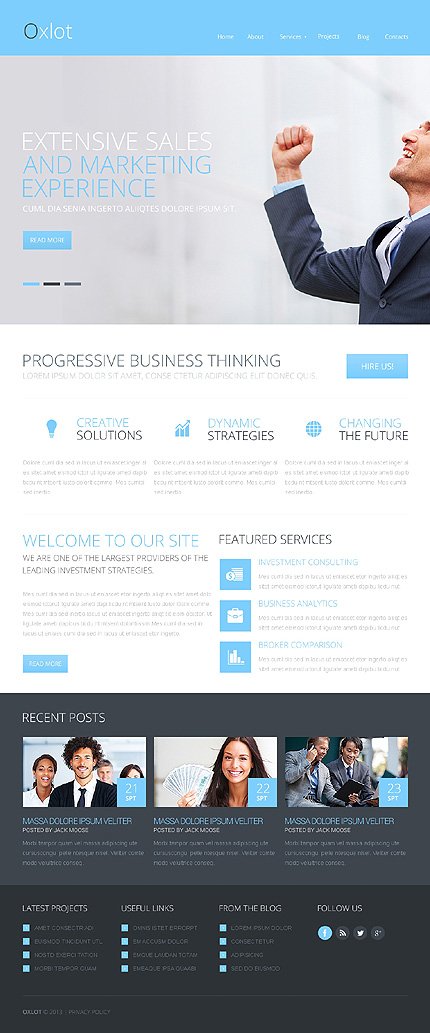 Marketing Agency Responsive Flat Predesigned Themes