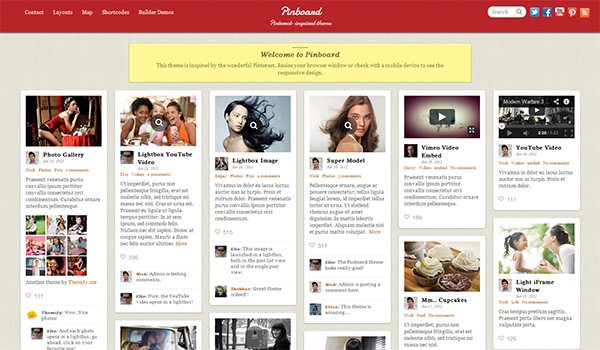 Popular WordPress Blog Themes: Pinboard