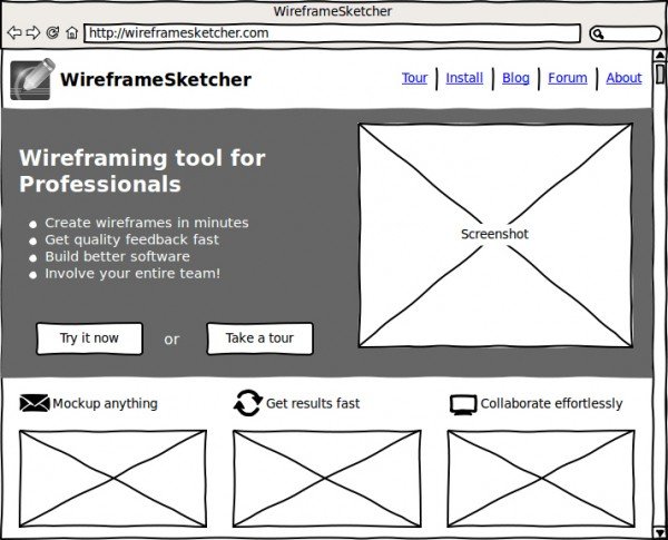 wireframing tools: Wireframe sketcher