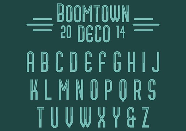 awesome free fonts: boomtown_deco