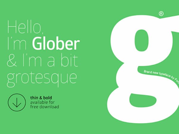 awesome free fonts: glober