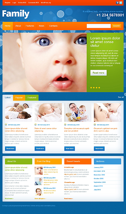 Family Center WordPress Theme