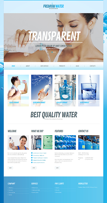 Water Responsive WordPress Theme