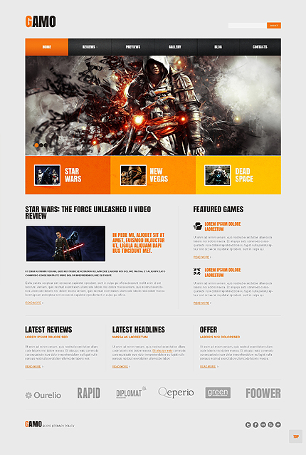 Game Portal Website Template