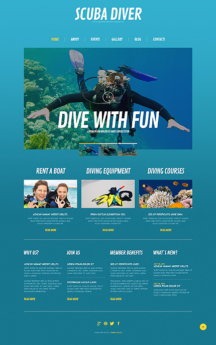 Diving Responsive WordPress Theme