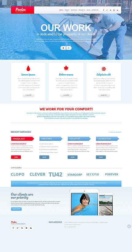 Pool Cleaning Company WordPress Theme