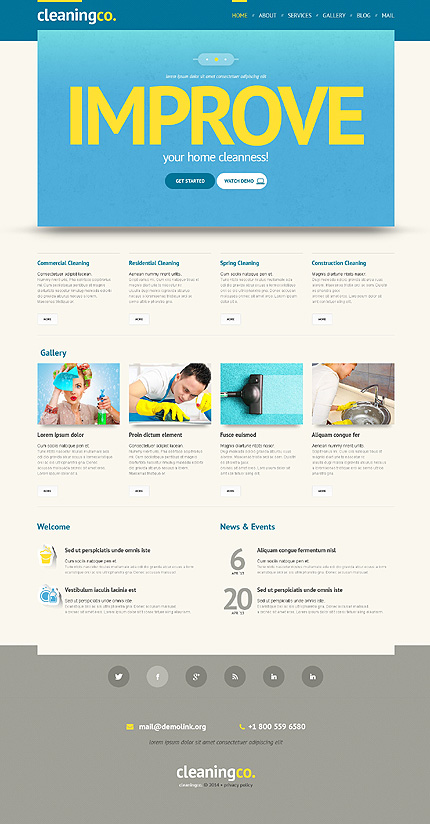 Cleaning Responsive WordPress Theme