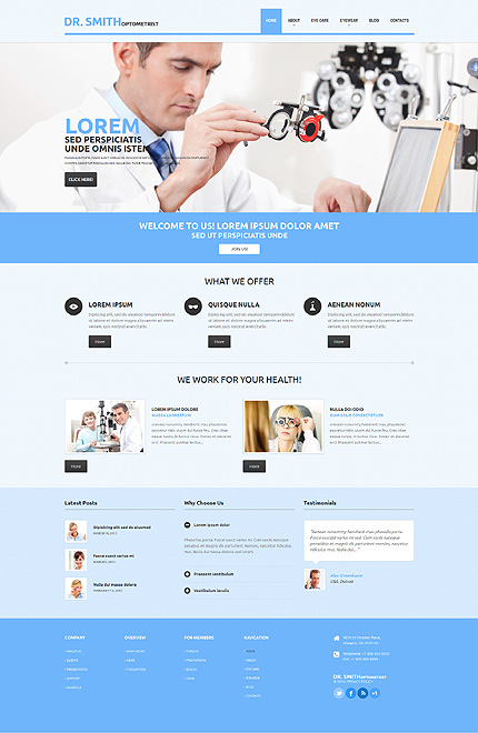 Optometrist's WordPress Theme