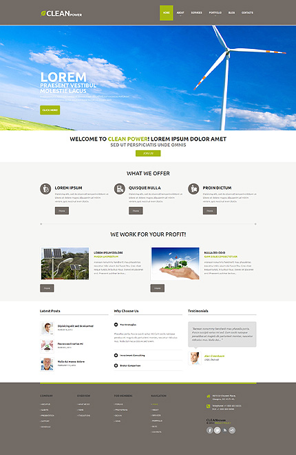 Wind Energy WordPress Theme