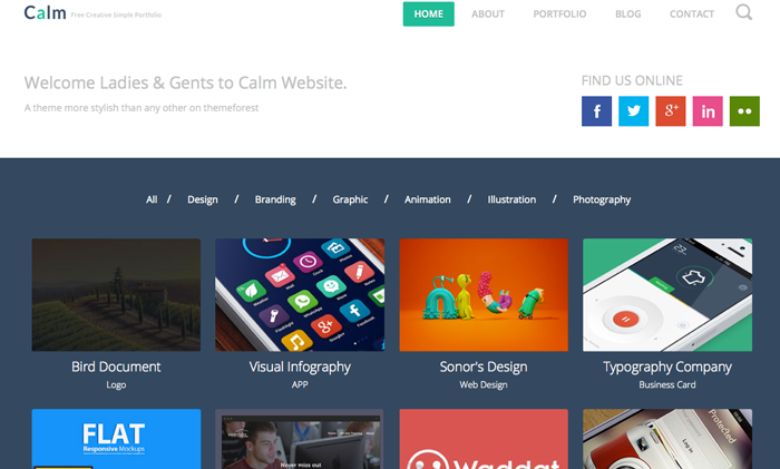 Calm Free Html5 Template | Creative Beacon