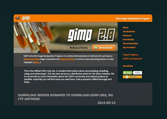 gimp image editing software
