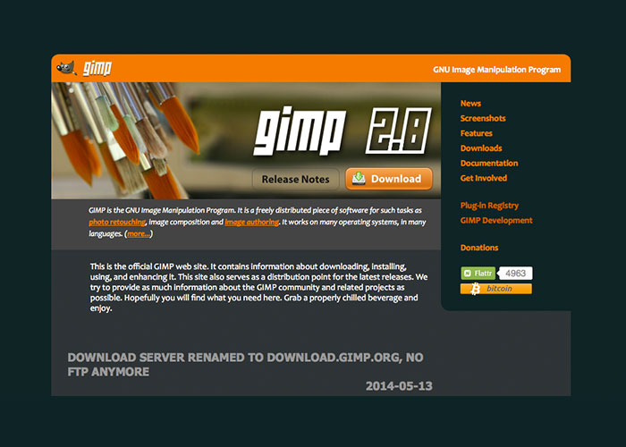 free photo editing software gimp