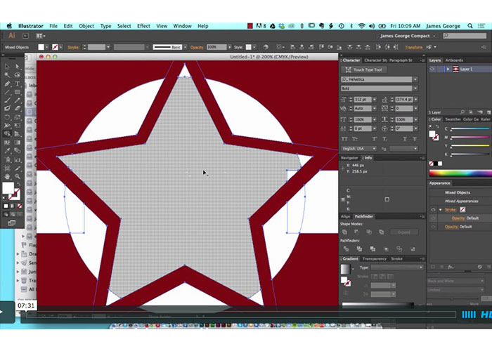 first version adobe illustrator with shape builder tool