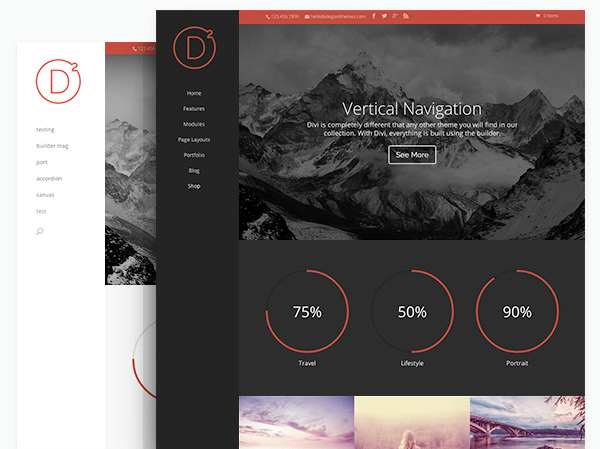 Divi 2.0 Vertical navigation