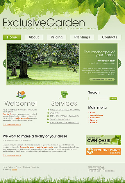 Garden Design Joomla Template