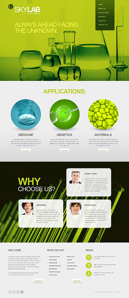 Science Lab Responsive Joomla Templates