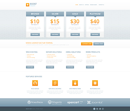 Hosting Responsive Website Template