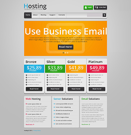 Hosting Responsive Website Template