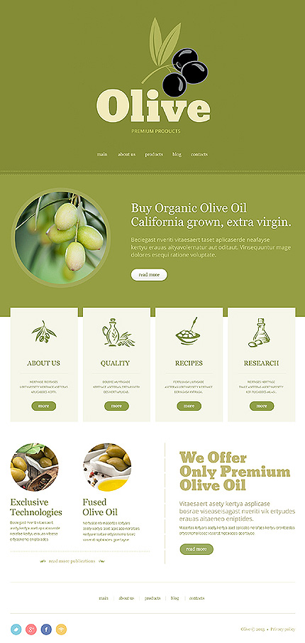 Minimalist Olive Store Joomla Templates