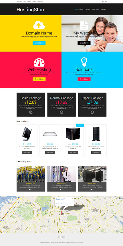 Web Hosting Templates: WooCommerce Theme