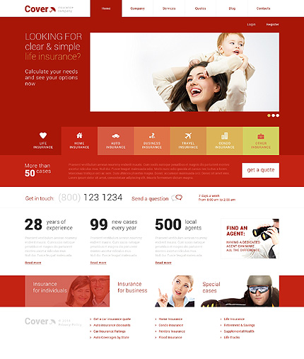 Insurance Responsive WordPress Theme