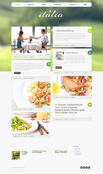 Italian Restaurant Responsive WordPress Theme