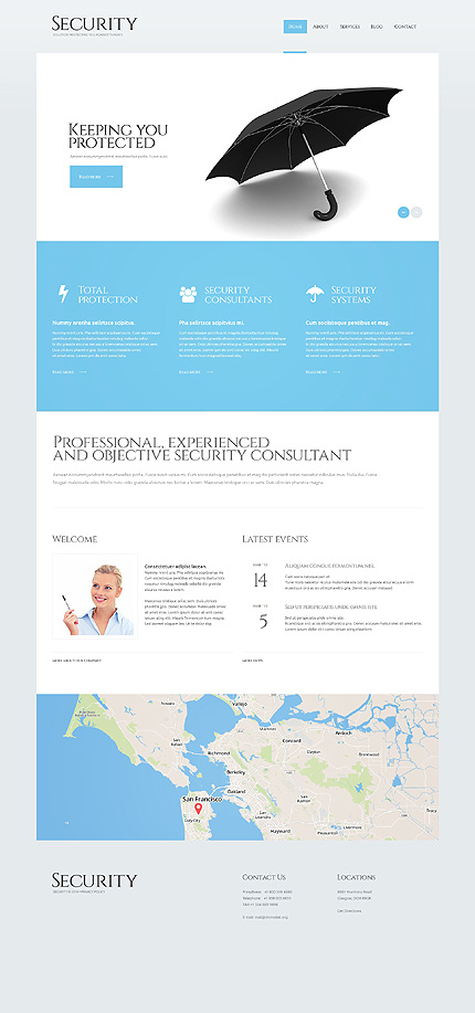 Security Responsive WordPress Theme