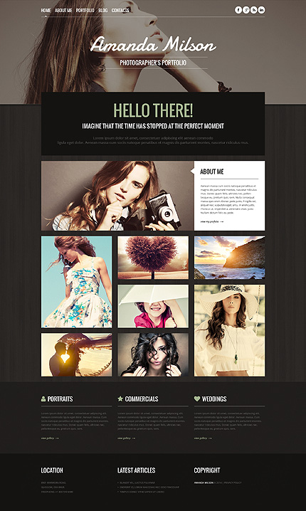 Photographer Portfolio Responsive WordPress Theme