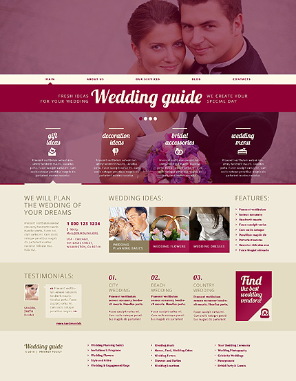 Wedding Planner bootstrap wordpress themes