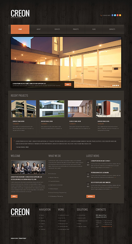 Construction Company: bootstrap wordpress themes