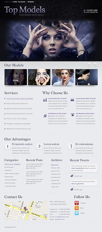 Model Agency Facebook Template