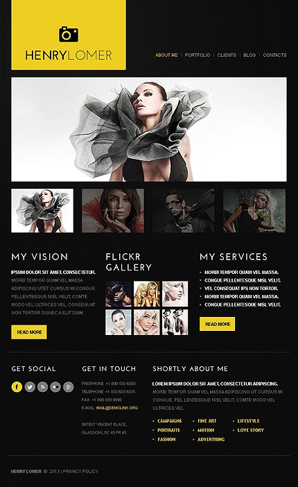 Photographer Portfolio Facebook Template