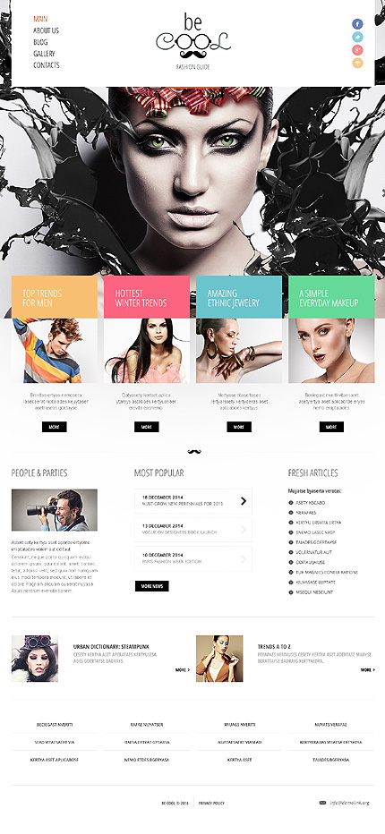 Flat Premium Templates: Fashion Blog Responsive Joomla Template