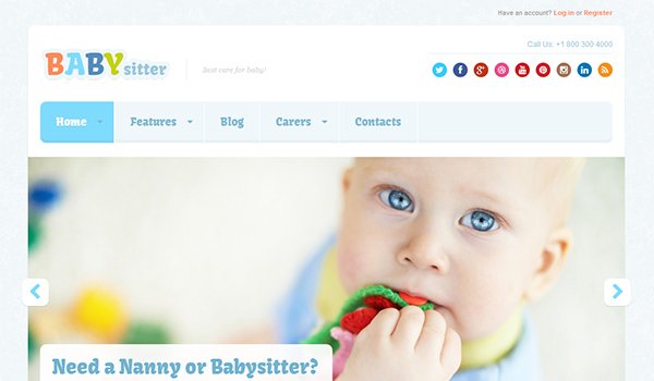 Wordpress Ecommerce Themes: Babysitter
