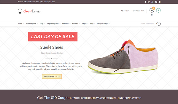 Wordpress Ecommerce Themes: GoodLiness